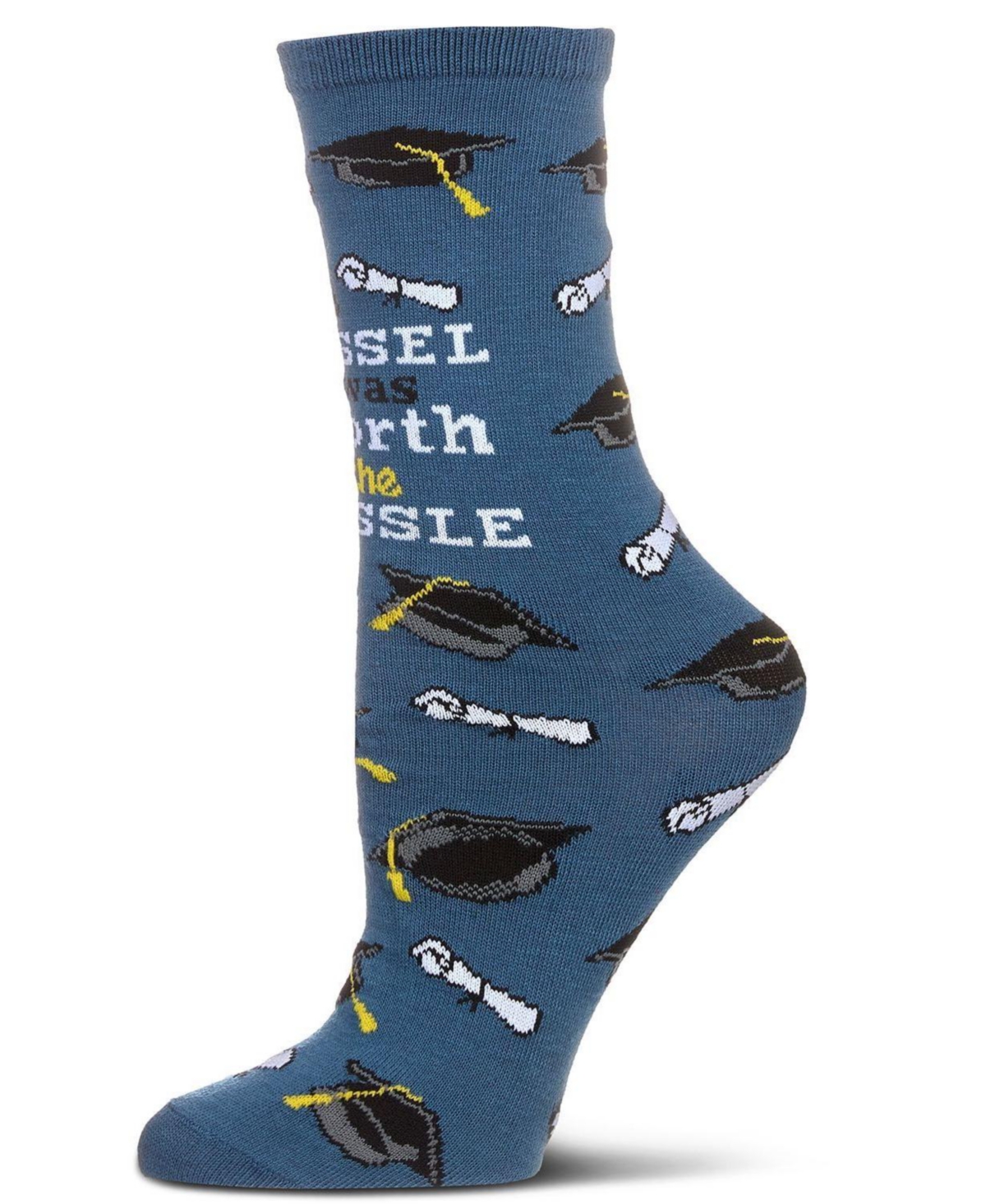The Tassel Was Worth The Hassle Greeting Card Socks - Blue nights