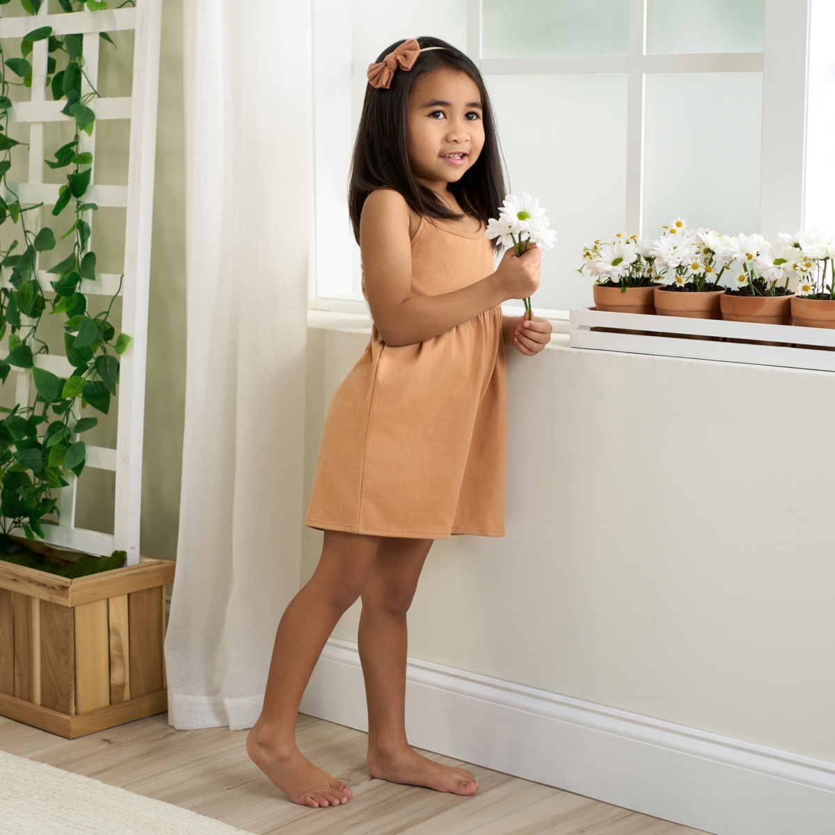 Gerber Toddler Girls Sleeveless Romper Jumpsuit, 2 Pack - Rust  floral