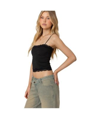 Women's Cruella Lace Trim Tank Top