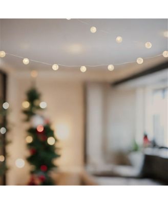 LED Crackle Glass Ball Light String 11'l