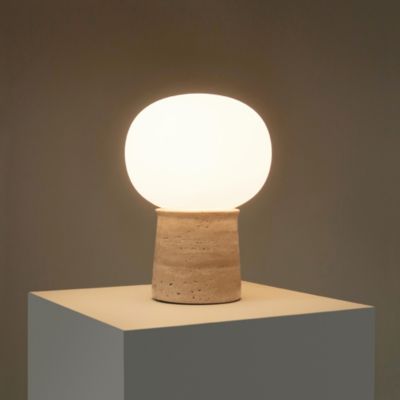 Neptune 12" LED Table Lamp with Natural Stone Base