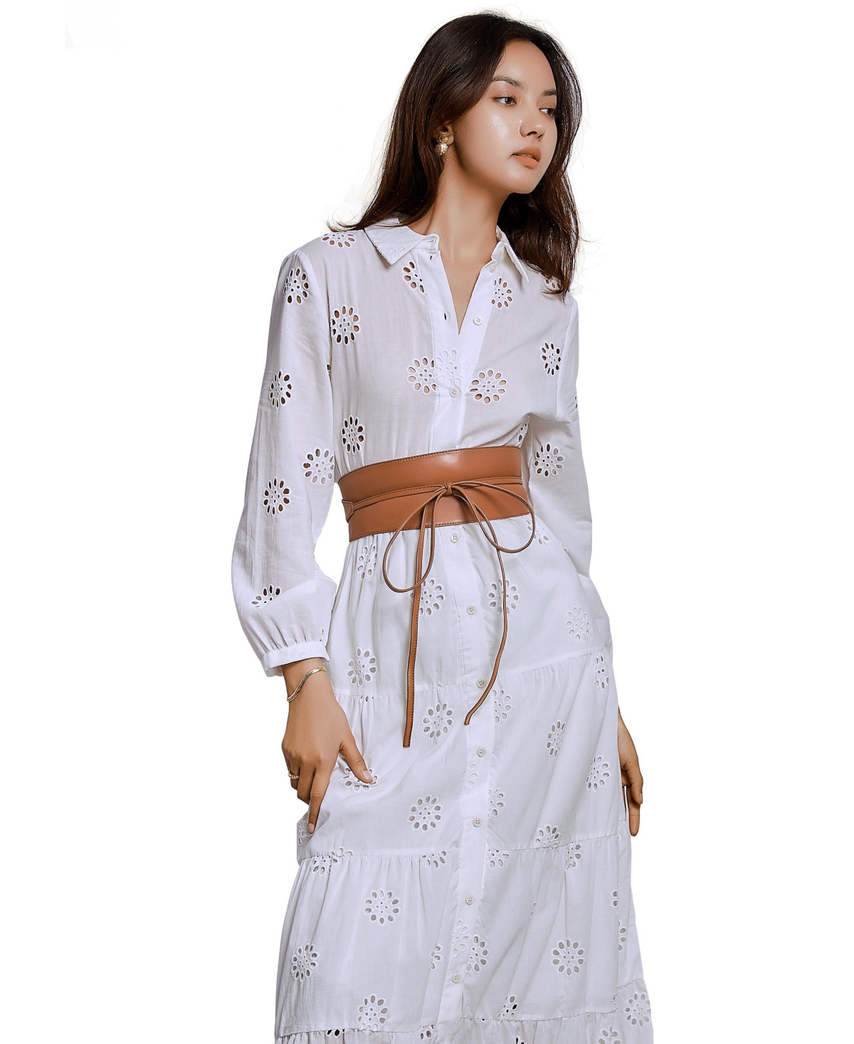 Women's Wide Sash Belt Victoria Hyde Karis - Black