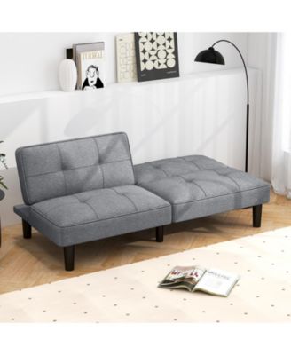 Convertible Folding Futon Sofa Bed with 6-Position Adjustable Backrest