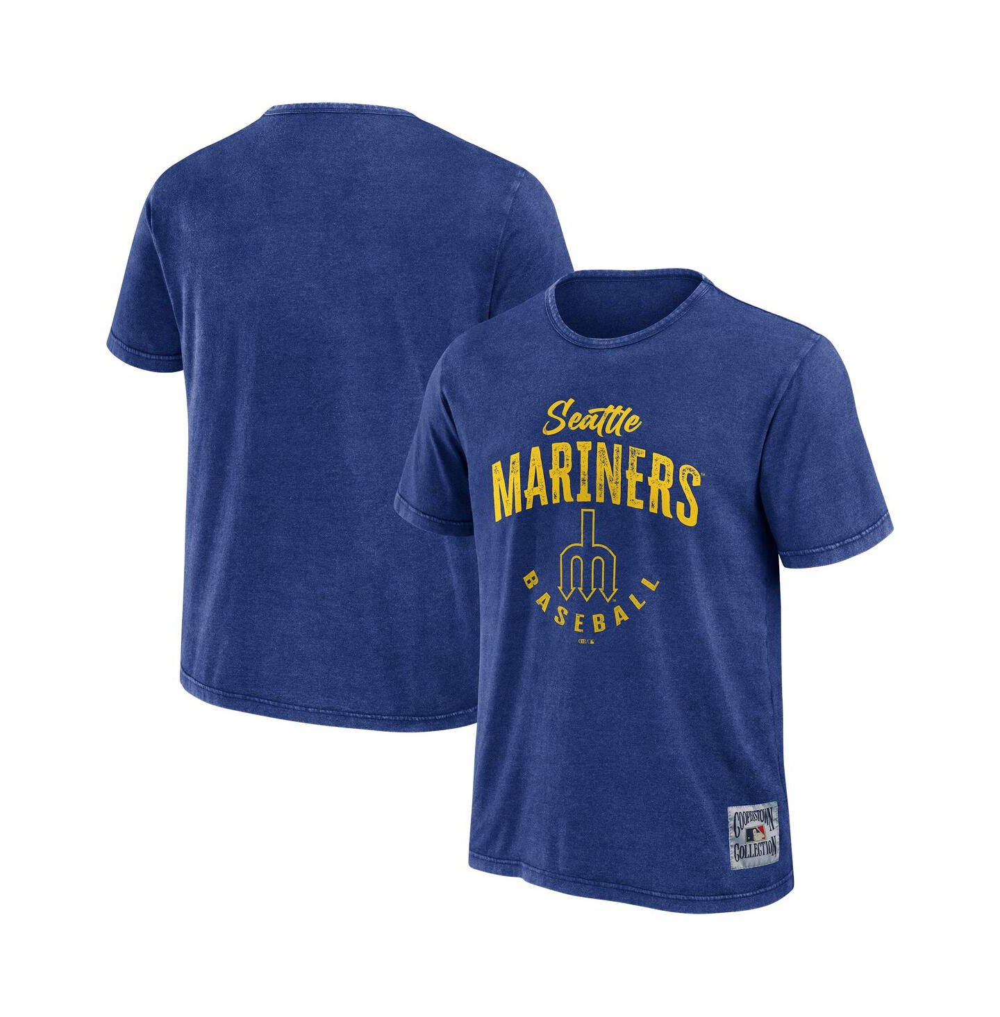 Мужская футболка Fanatics Royal Seattle Mariners Cooperstown Collection Washed — фото 1