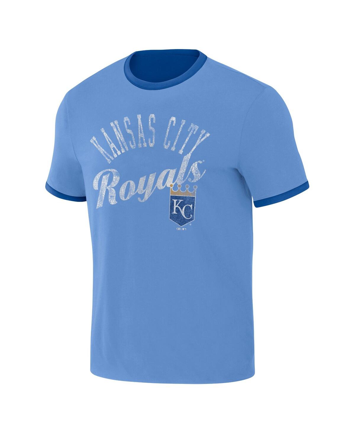 Fanatics Men'sLight Blue Kansas City Royals Two-Way Ringer Reversible T-Shirt - Royal, Light Blue