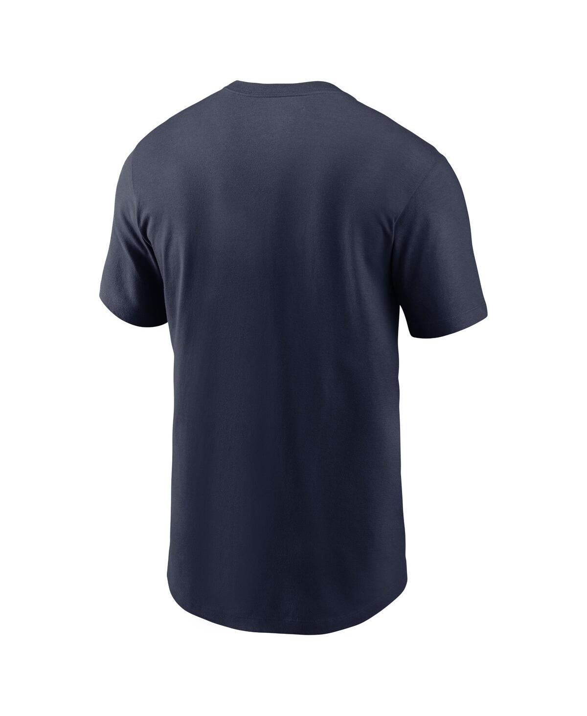 Nike Navy New England Patriots Primetime Wordmark Essential T-shirt In Blue