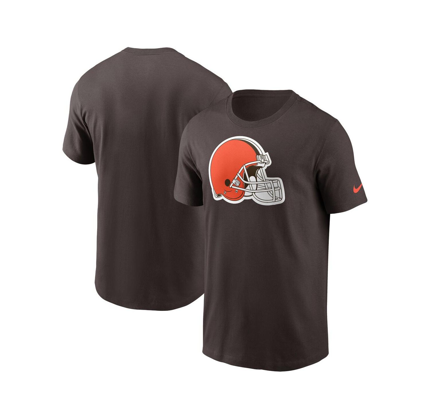 Men's Brown Cleveland Browns Logo Essential T-Shirt