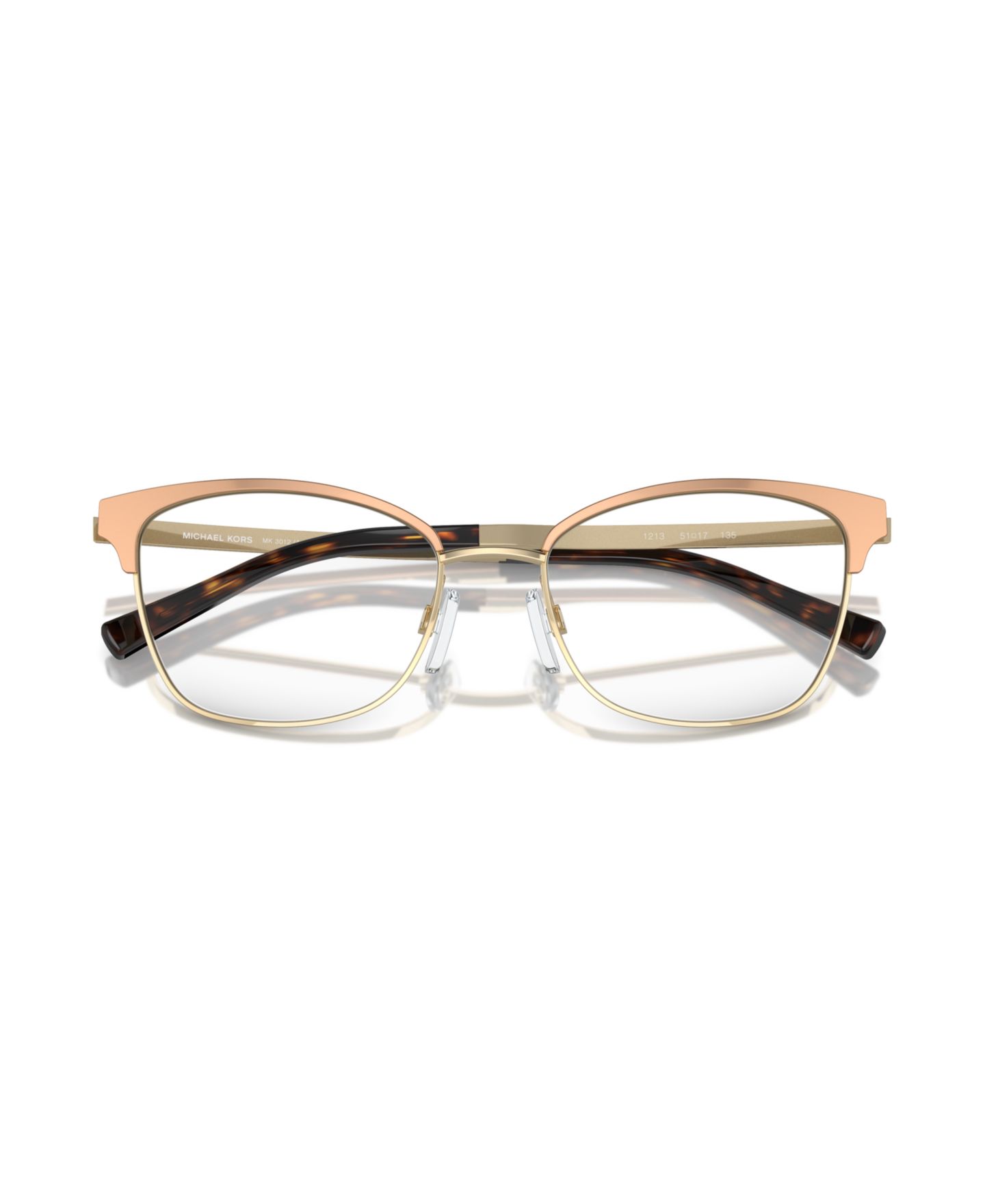 Женские очки Michael Kors Woman Cat Eye Metal MK3012 Adrianna IV Eyeglasses, цвет: Блестящий норковый — фото 2