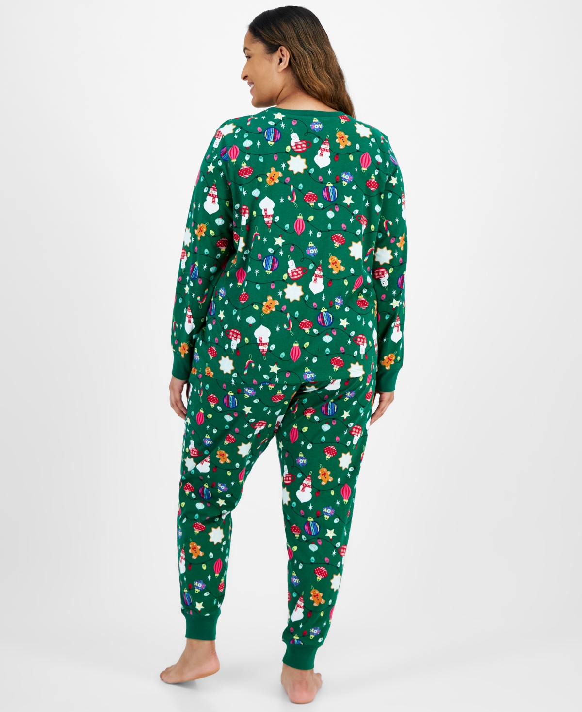 Holiday Lane Plus Size Ornament Cotton Matching Family Pajamas Set, Created for Macy's