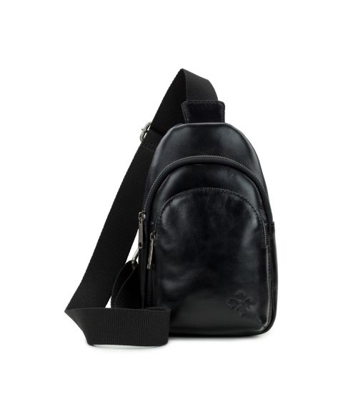 Женская сумка Patricia Nash Louetta Small Leather Sling, цвет: Чёрный