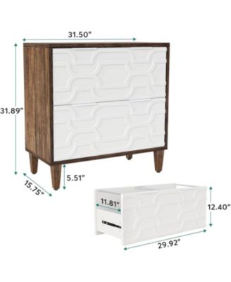 2-Drawer File Cabinet, Lateral Filing Cabinet, Office Storage Cabinet, Printer Stand with Storage Drawer for Home Office
