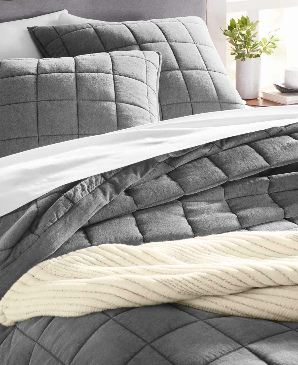 Oake Cloud Channel Throw, 50" X 60", Exclusively At Macy's In Ivory