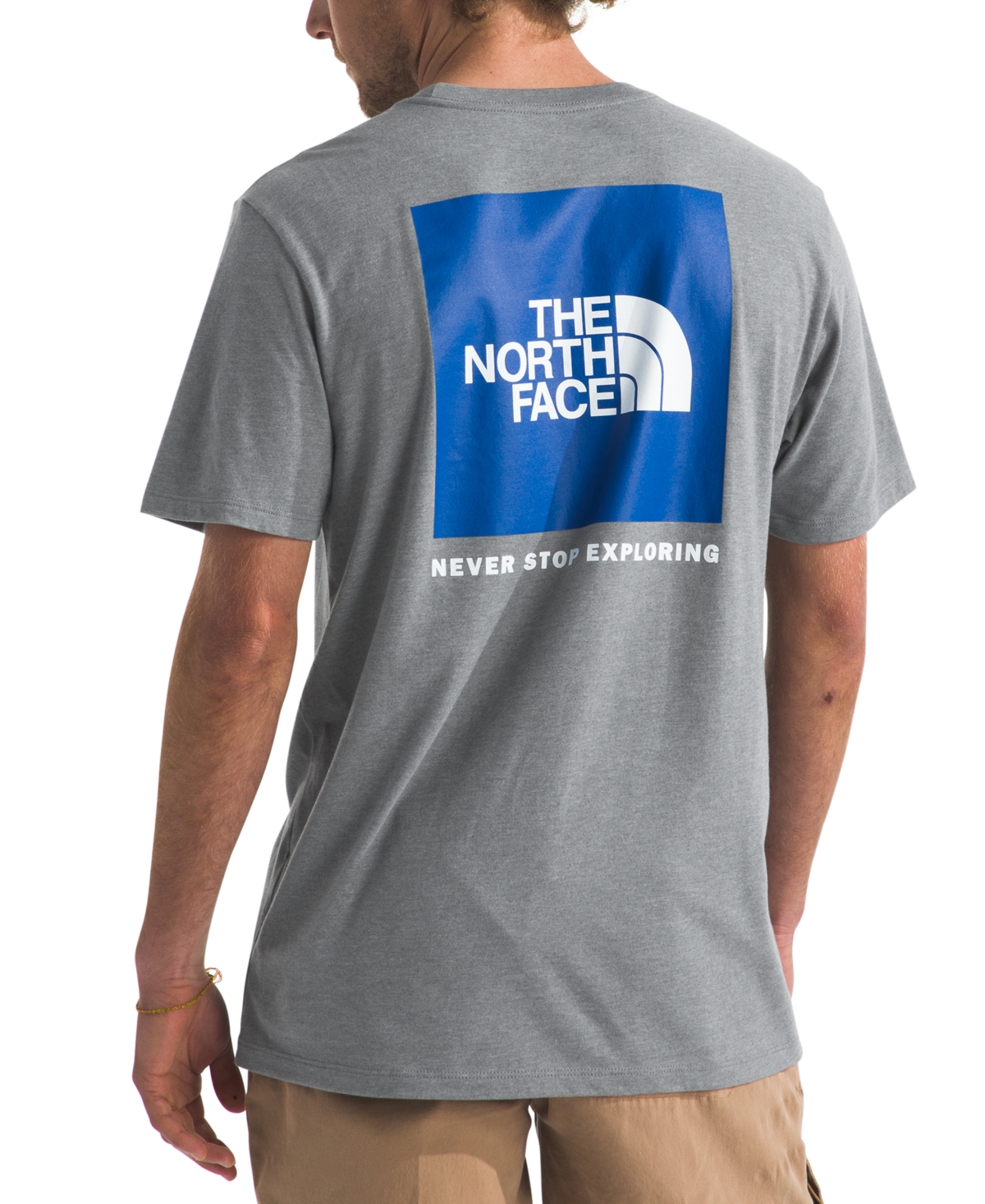 The North Face Men's Box Logo Crewneck Short-Sleeve T-Shirt -tnf Blue