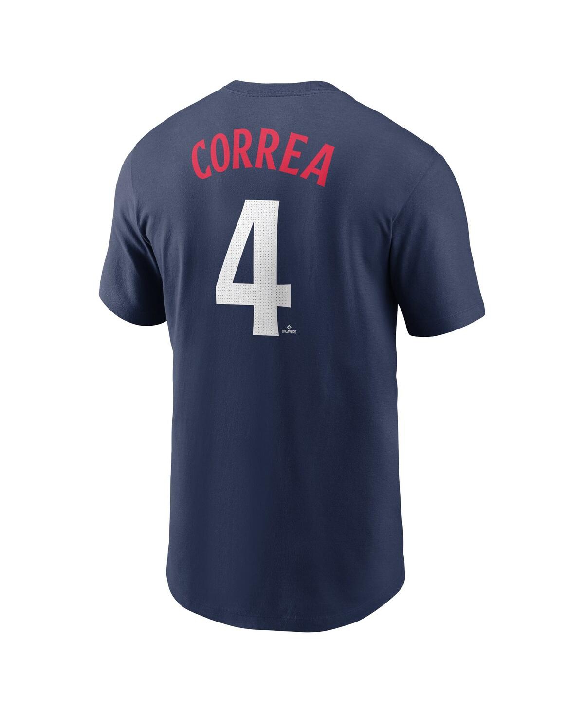 Nike Men's Carlos Correa Navy Minnesota Twins Fuse Name Number T-shirt In Navy