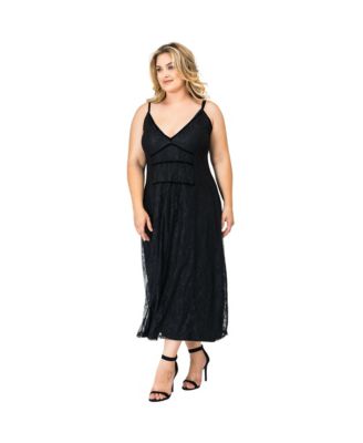 Plus Size Lace Maxi Slip Dress