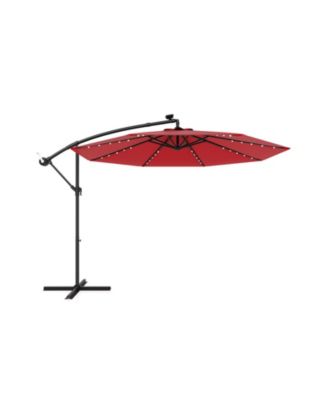 Solar Offset Hanging Umbrella with 40 Lamp Beads and Solar Panel