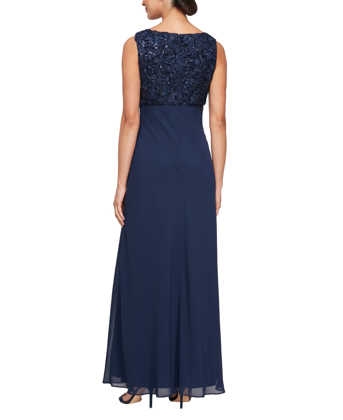 Alex Evenings Petite Soutache-Bodice Gown & Jacket