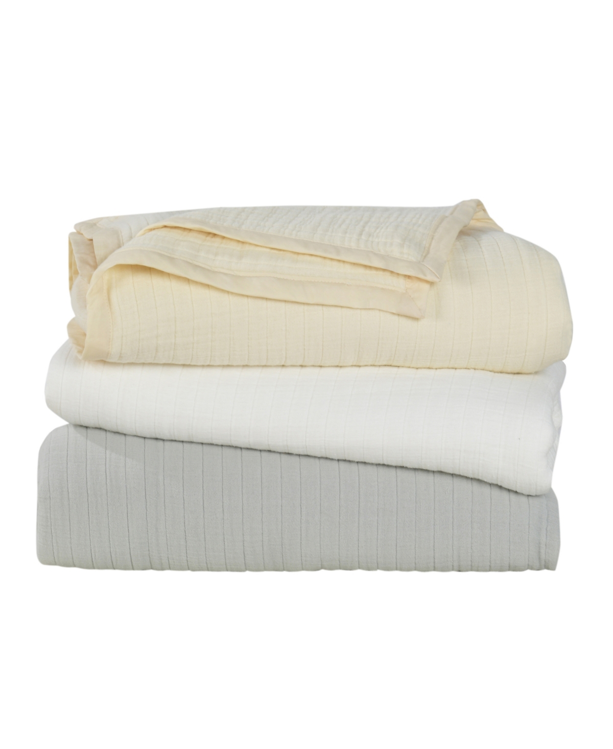 Melange Cotton Gauze Blanket, Full/queen In Grey