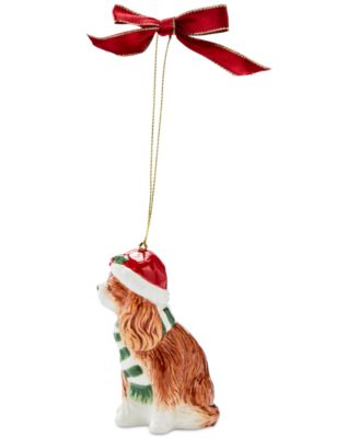 Christmas Tree King Charles Spaniel Ornament