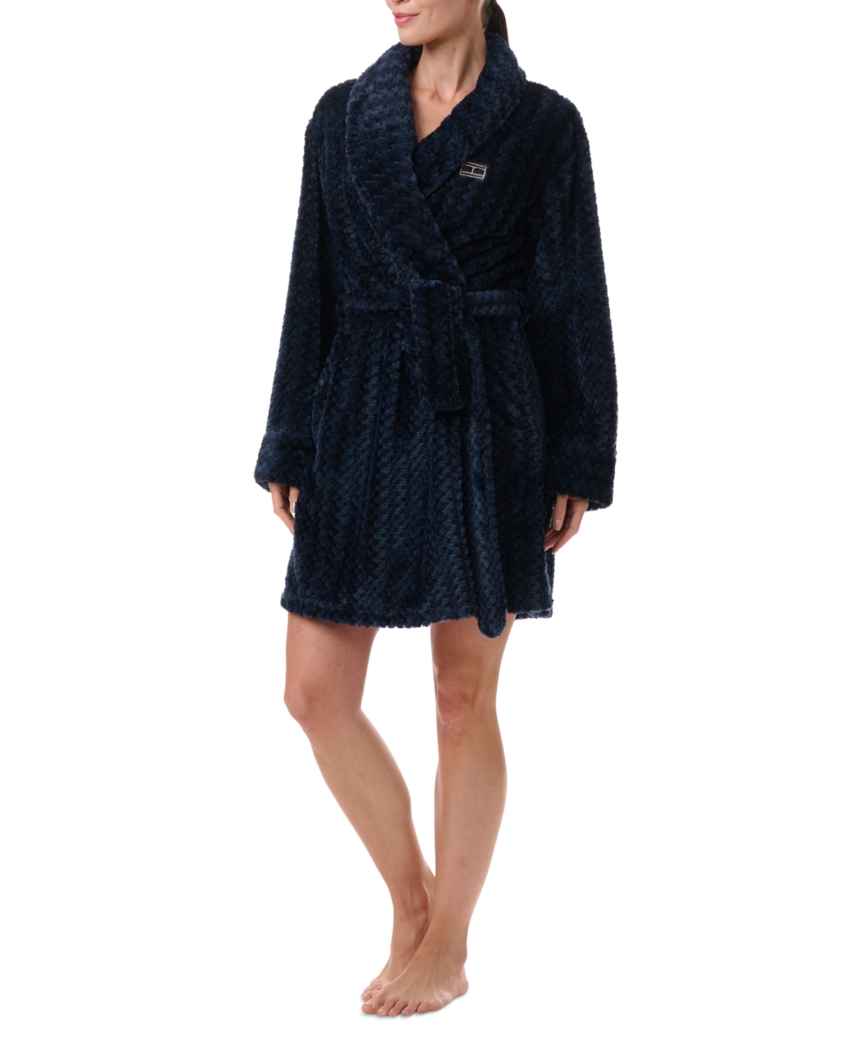 Tommy Hilfiger Women's Long-Sleeve Belted Plush Robe