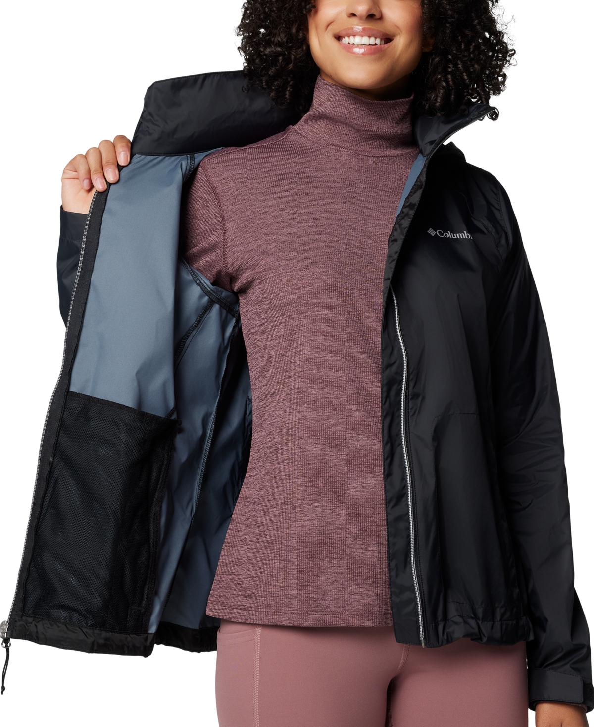 Columbia Plus Size Switchback Ii Sherpa Lined Jacket In Black