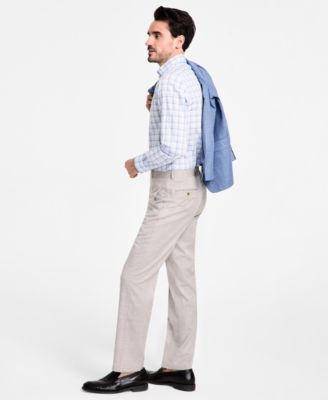 Men's Classic-Fit Sharkskin Dress Pants