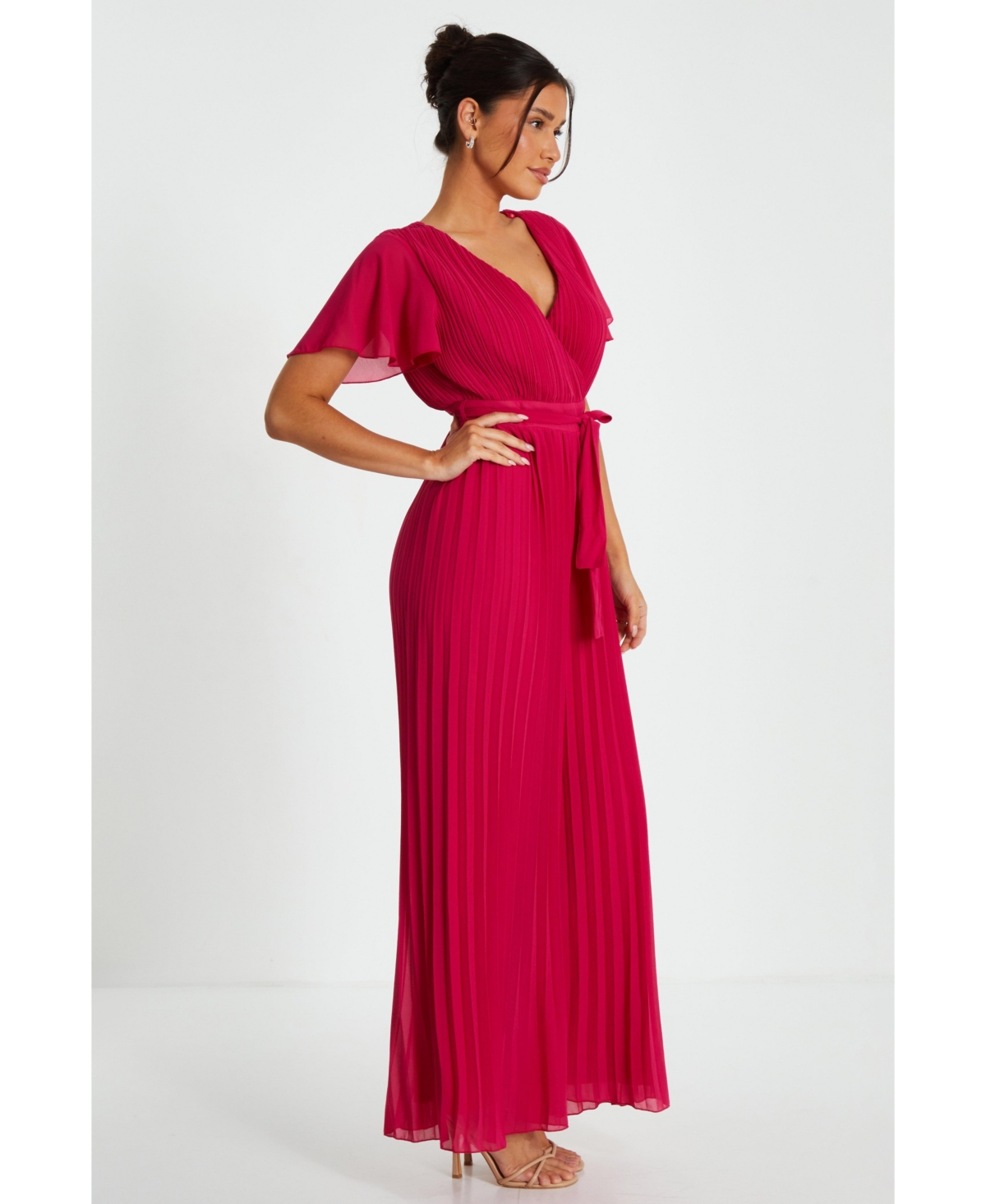 Quiz Women's Chiffon Pleated Palazzo Jumpsuit