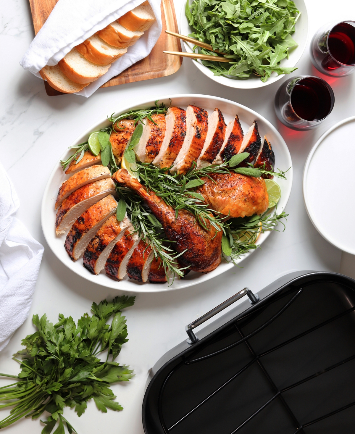 Sedona Kitchen Carbon Steel Nonstick 21" Extra-large Roaster With Rack In No Color