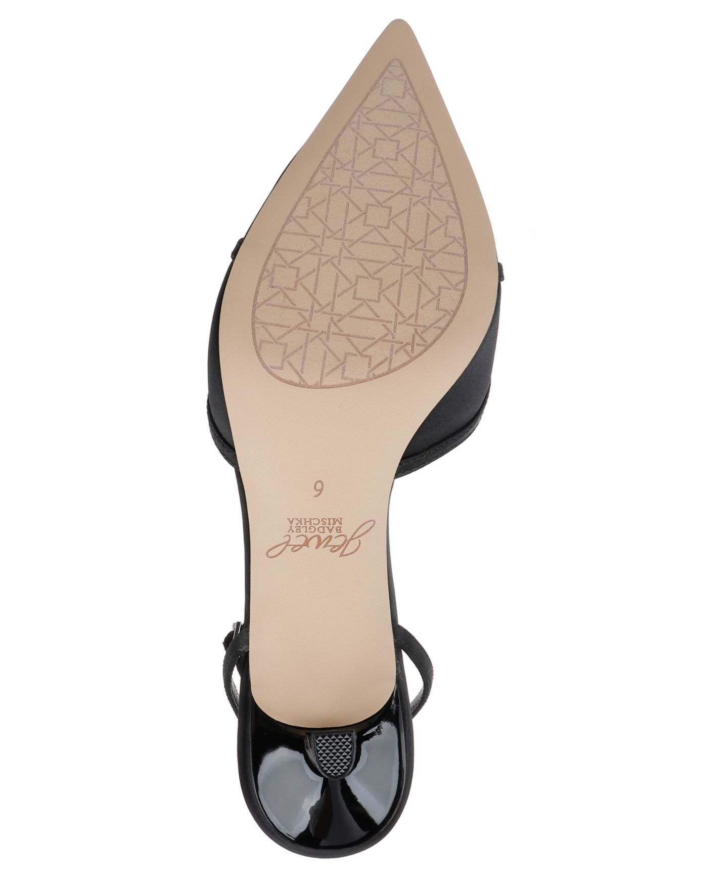 Женские туфли Jewel Badgley Mischka Talasia Kitten Heel Pumps, цвет: Чёрный атласный — фото 5