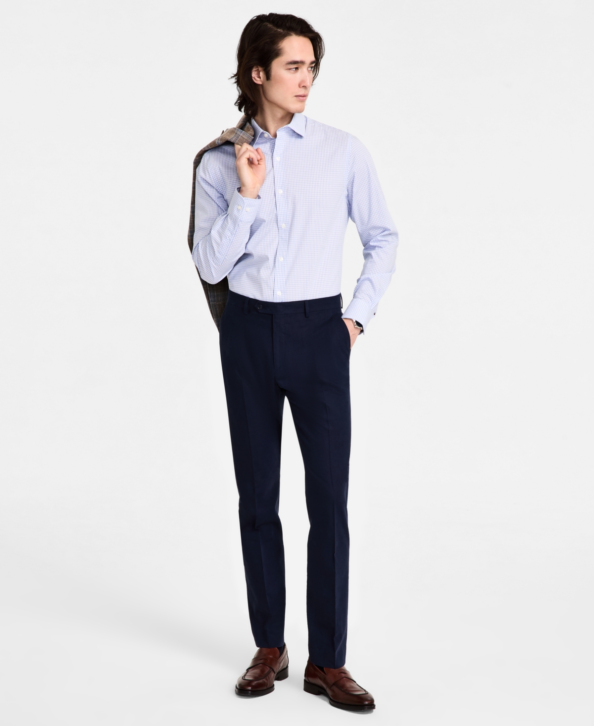 Tommy Hilfiger Men's Modern-fit Linen Pants In Navy