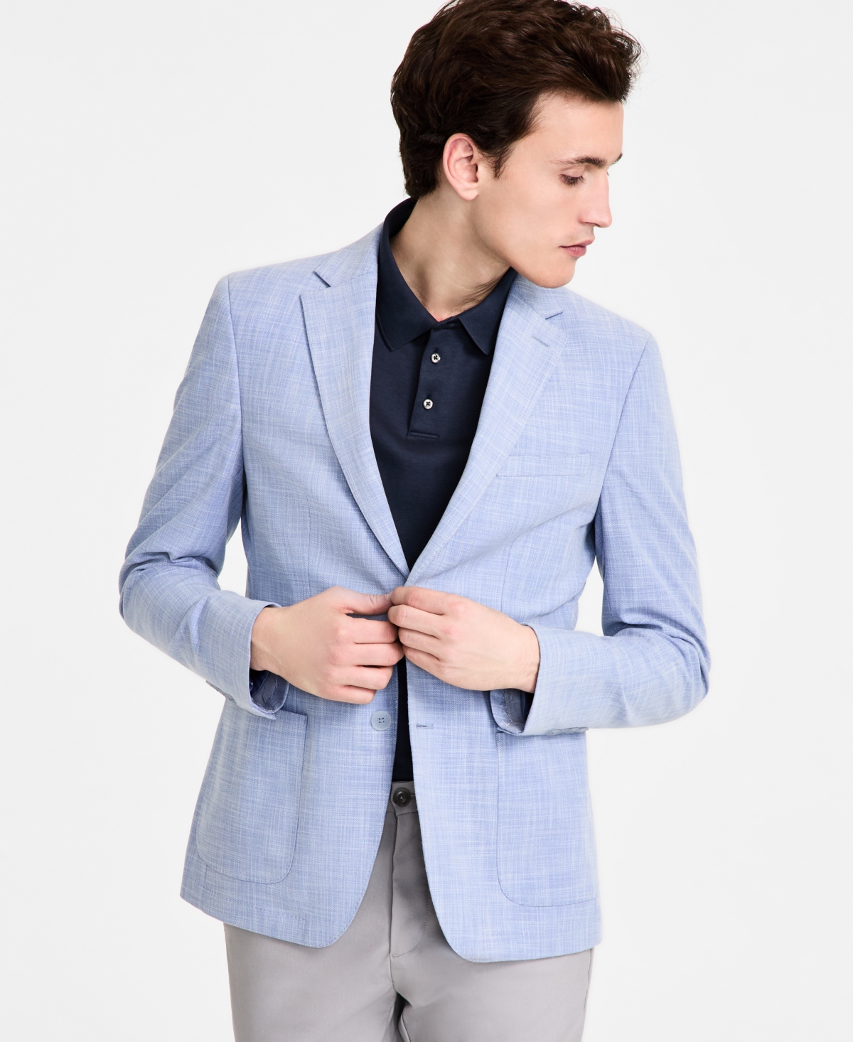 Calvin Klein Men's Slim-Fit Sport Coat - Light Blue