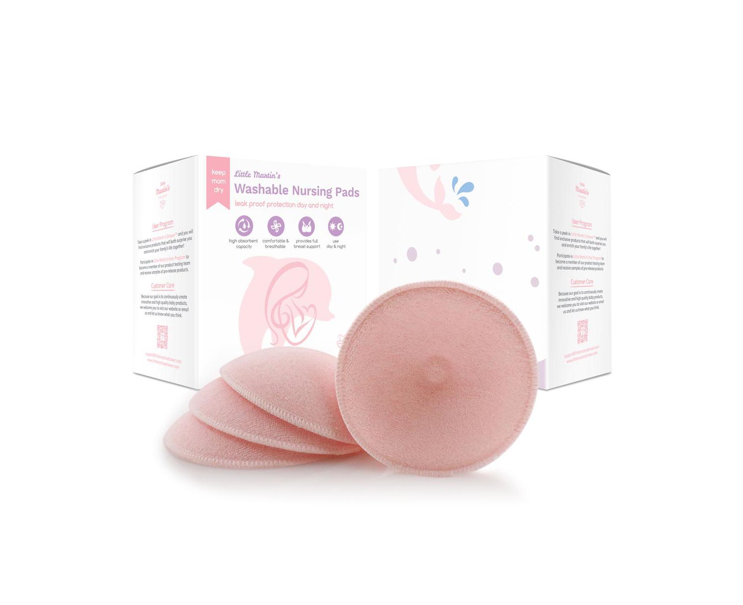 Little Martin's Washable Nursing Pads - 4 Counts