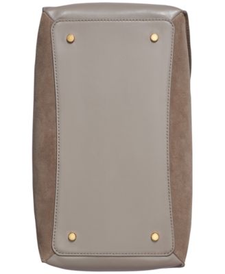 Setauket Leather & Suede Tote with Chain Strap