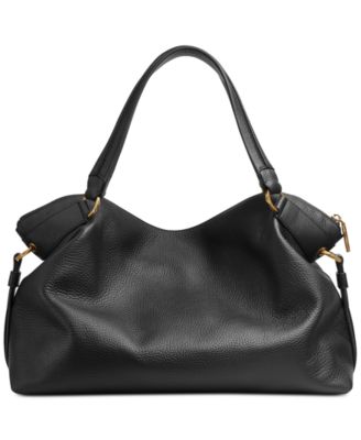 Glenwood Top Handle Leather Satchel with Tassel Detail