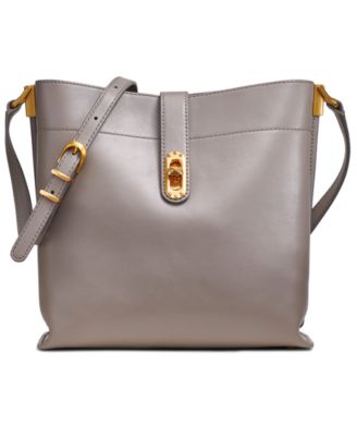 Bridgehampton Leather Turnlock Triple Compartment Crossbody