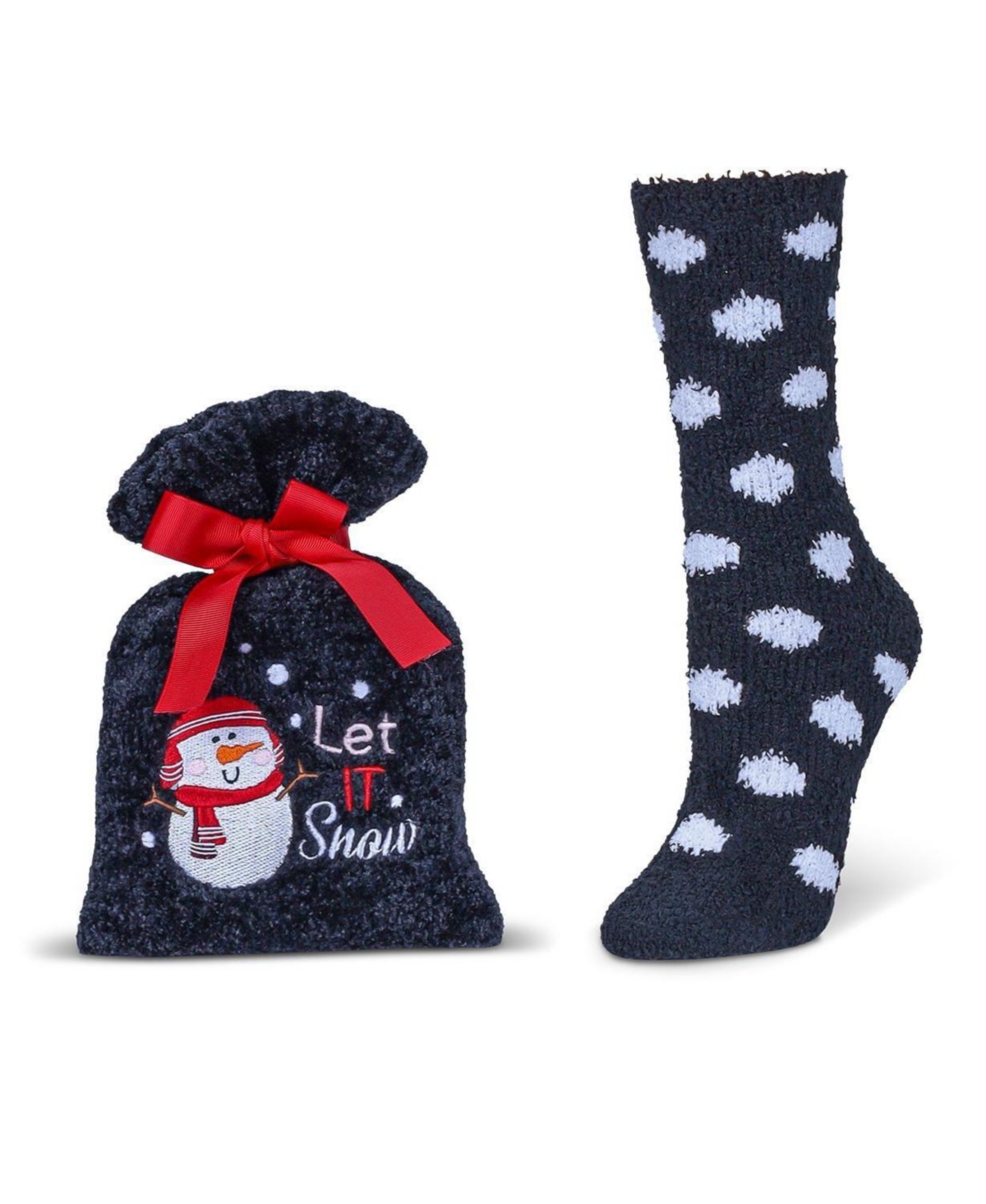 Women's Let It Snow Cozy Sock & Gift Set - Black