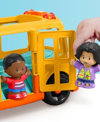 Fisher-Price School Bus Musical Toddler Toy Vehicle with 2 Figures