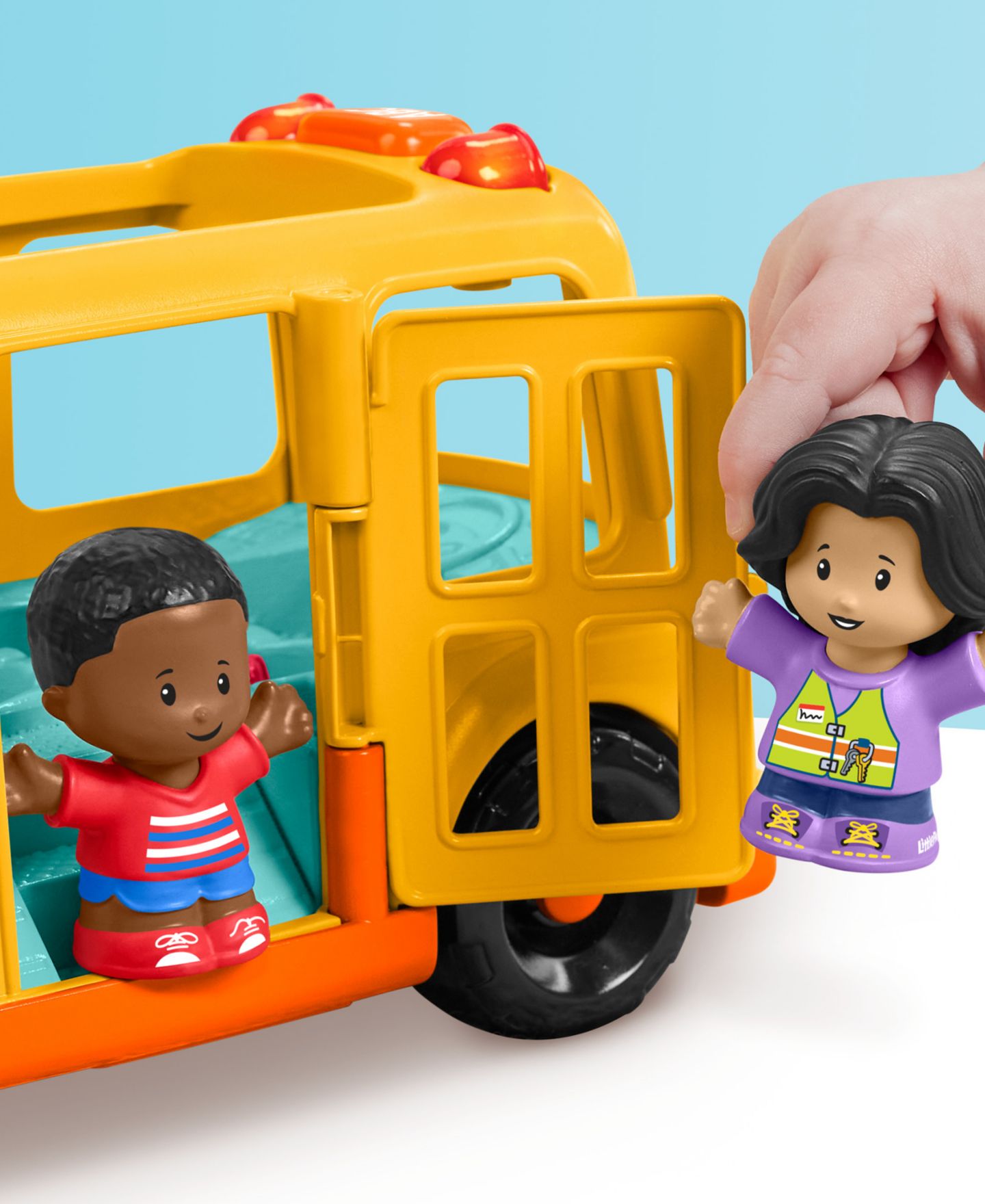 Детские игрушки Little People School Bus Musical Toddler Toy Vehicle with 2 Figures, 2-Piece Set — фото 3