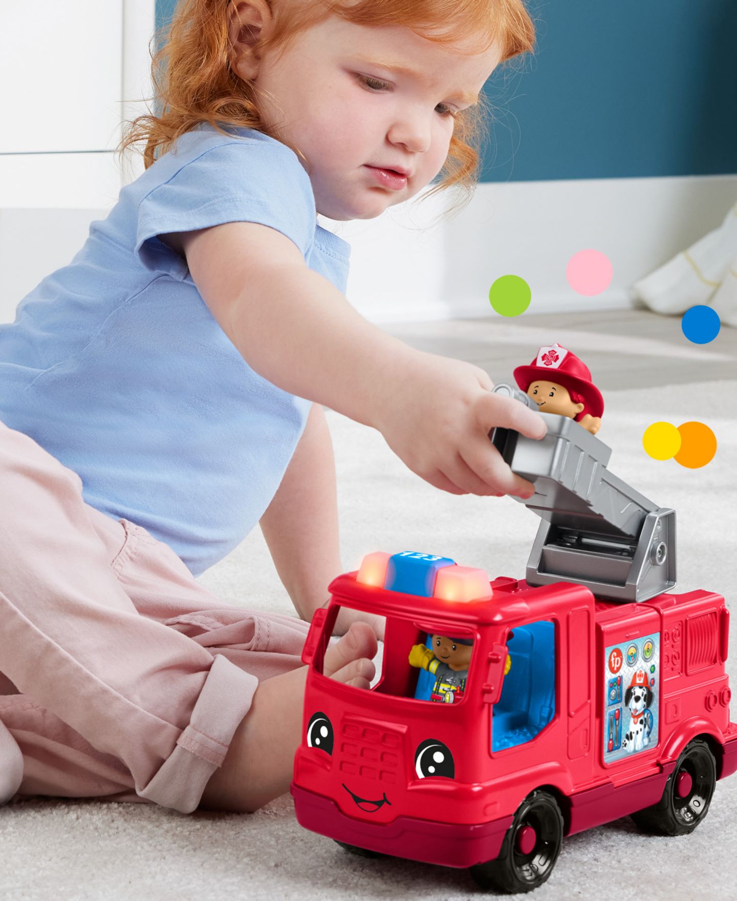 Детская игрушка Little People Musical Push-Along Fire Truck Toy — фото 2
