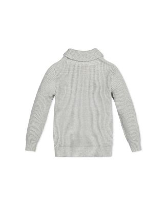 Boys Organic Long Sleeve Shawl Collar Sweater