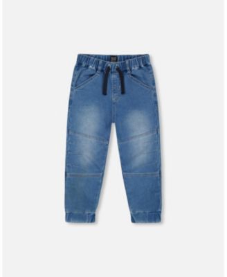 Deux Par Deux French Terry Joggers - Light Blue Denim Deux Par Deux French Terry Joggers - Light Blue Denim