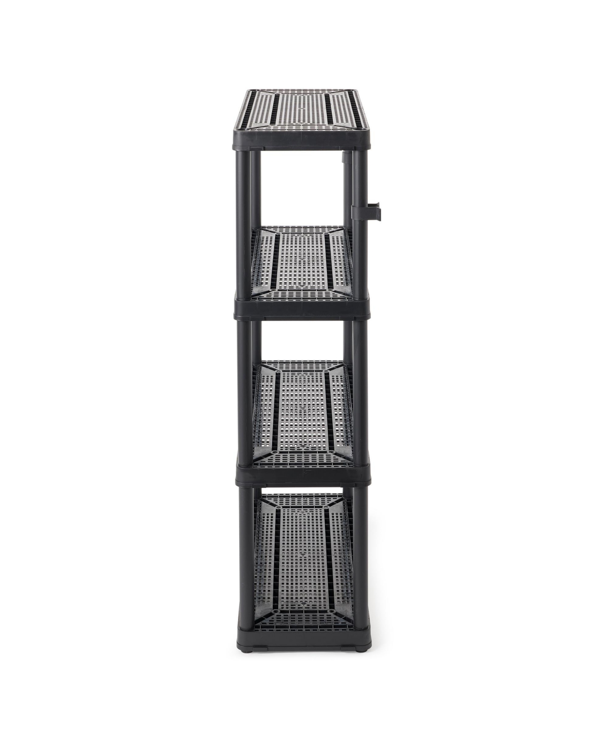 Gracious Living 4 Shelf Fixed Height Medium Duty Storage Unit,(2 Pack) - Black