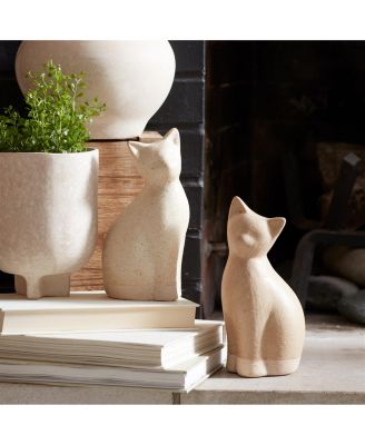 Cat Figurine Set of 2 Stylish Decorative Accents for Cat Lovers