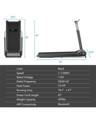 Compact Folding Treadmill with Touch Screen APP Control