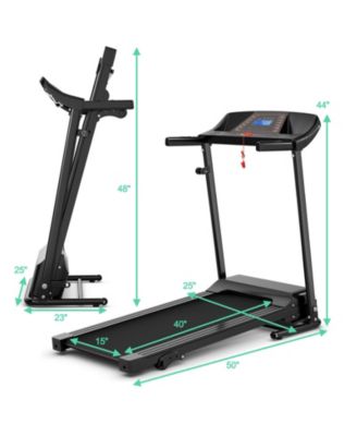 1.0 HP Foldable Treadmill Electric Support Mobile Power