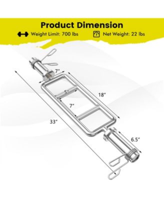 700 LBS Olympic Triceps Bar with Knurled Handles for Squats Deadlifts Shrugs