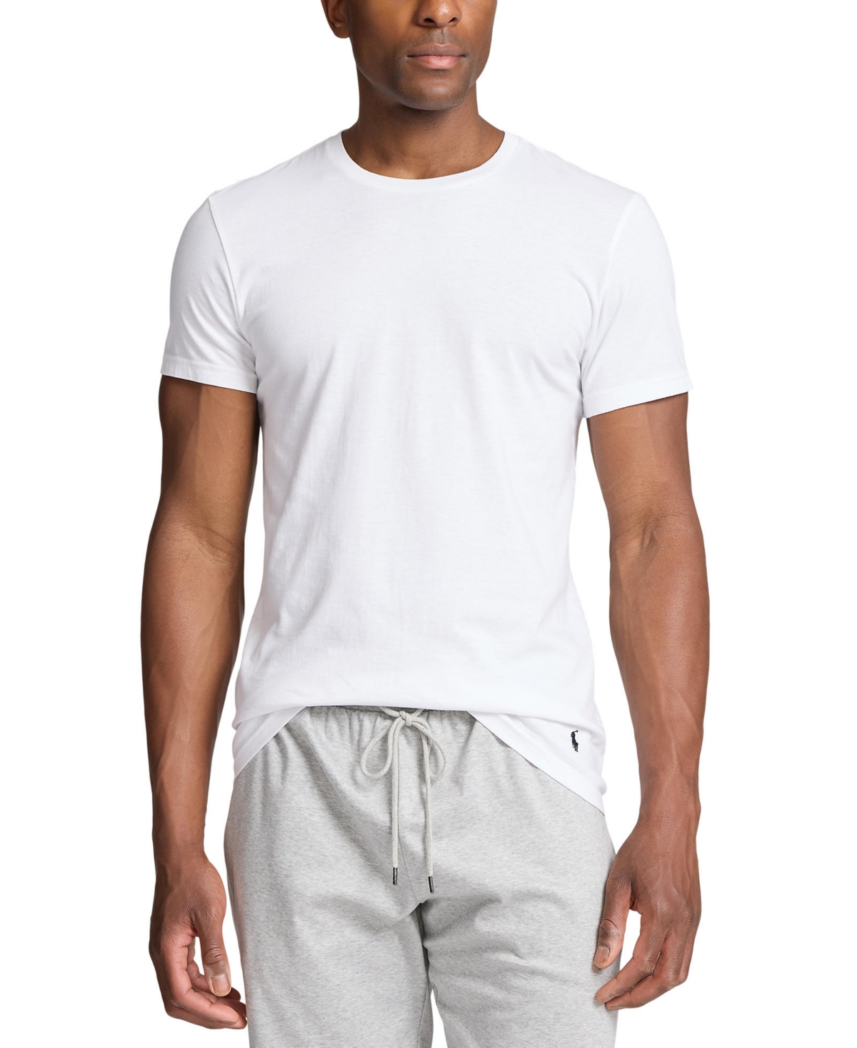 Polo Ralph Lauren Men's 5-Pk. Cotton Crewneck Undershirts - ANDOVER HEATHER, RL2000 RED