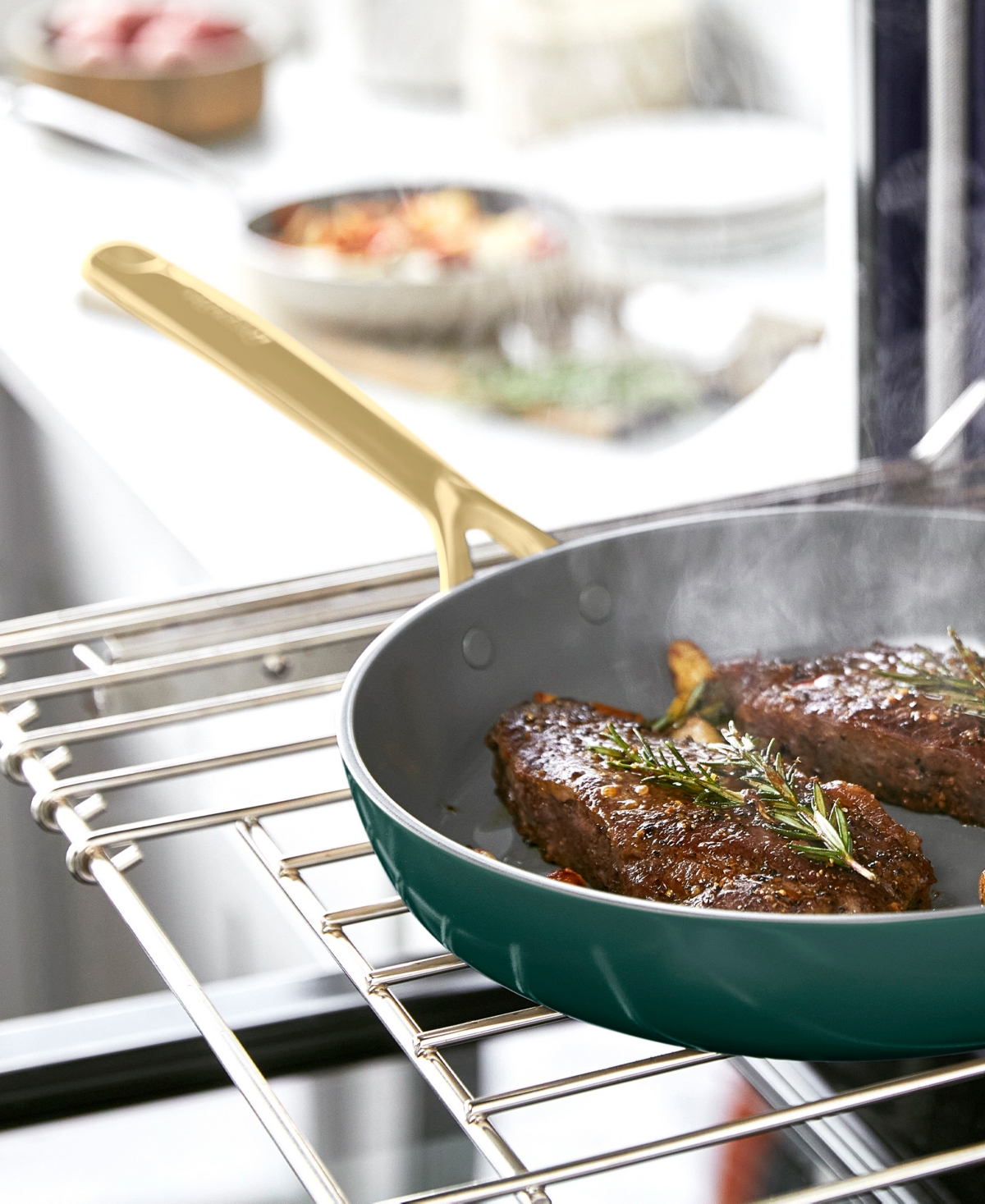 Greenpan Gp5 Champagne Healthy Ceramic Nonstick 2-pack Frypan Set In Cream