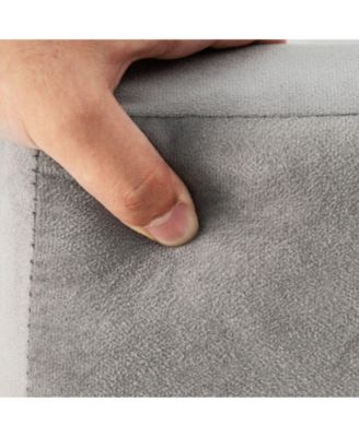 Full Velvet Upholstered Bed Frame with High Headboard