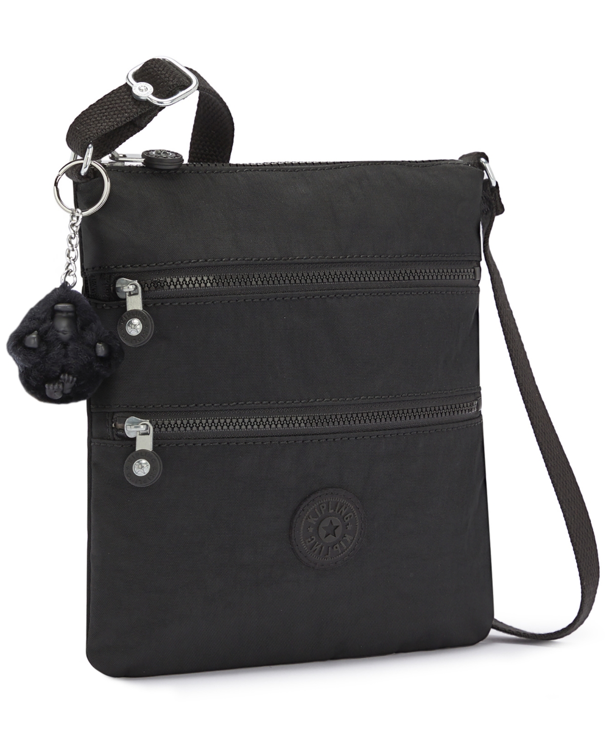 Kipling Keiko Small Crossbody Bag In Black Noir,silver